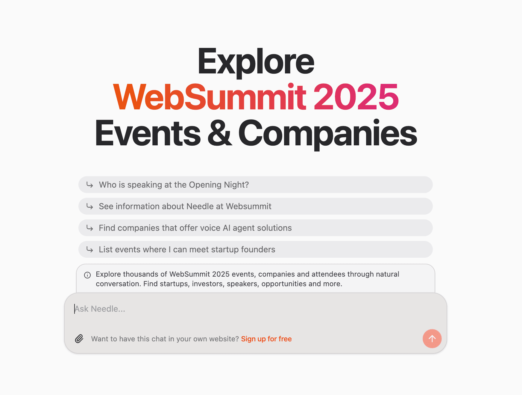Navigate Web Summit 2025 with AI